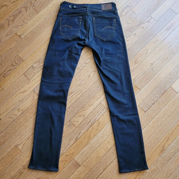 G-Star Raw Midge Saddle Mid Straight Jeans Dark Blue 27 - Picture 7 of 16